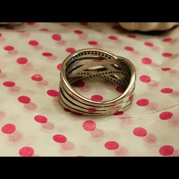 🔥 New Pandora Sparkling & Polished Lines Ring 🔥 - Picture 7 of 8
